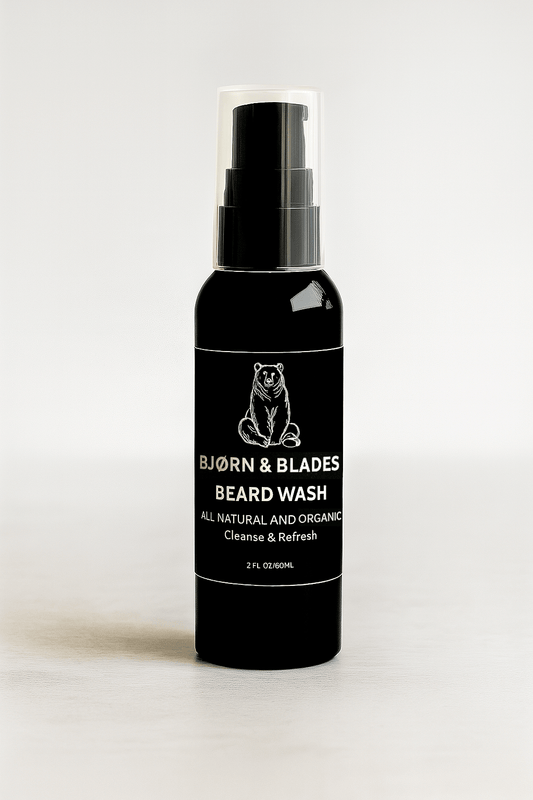 Mild og naturlig skægvask fra Bjørn & Blades – renser uden at udtørre huden