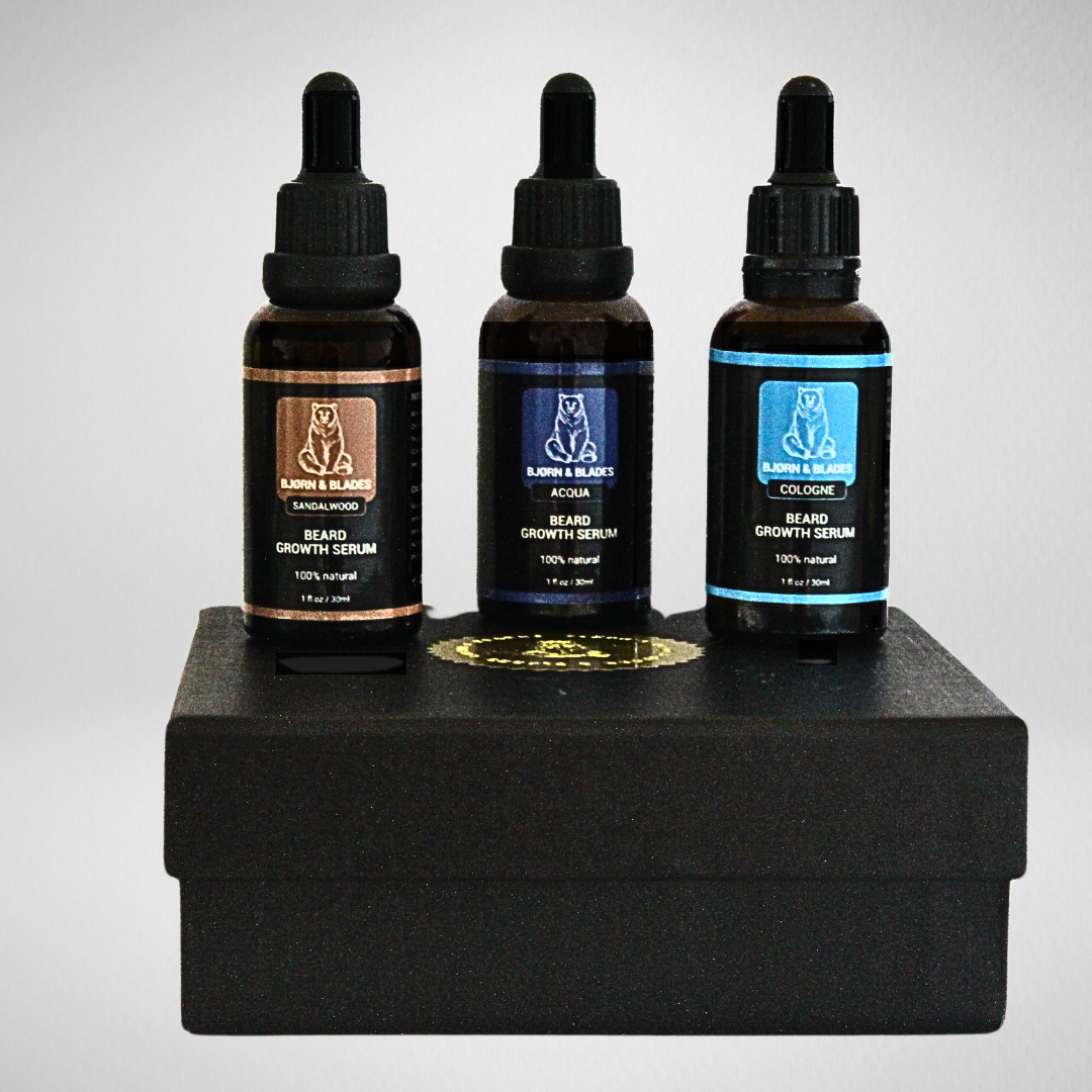 Bartwuchs-Serum-Set
